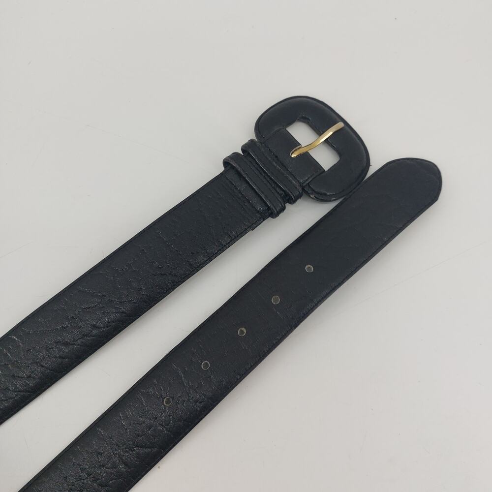 The Ritz Accessory Black Genuine Leather Women's Belt S/M - Picture 6 of 10